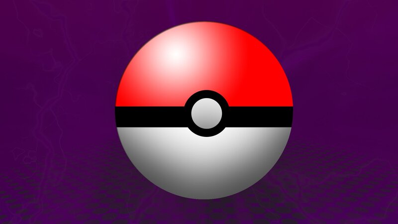 Red and White Pokeball — Purple