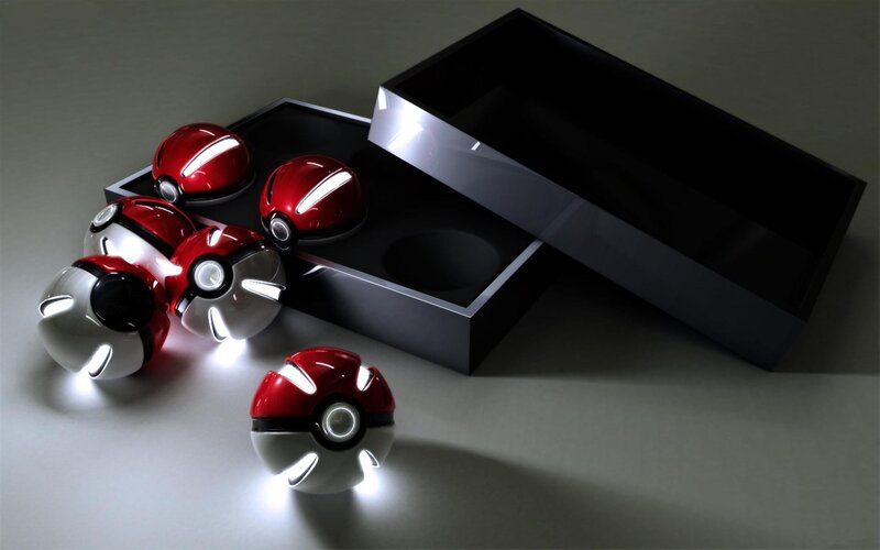 Red and White Pokeballs — Dramatic, 3d Render, Box