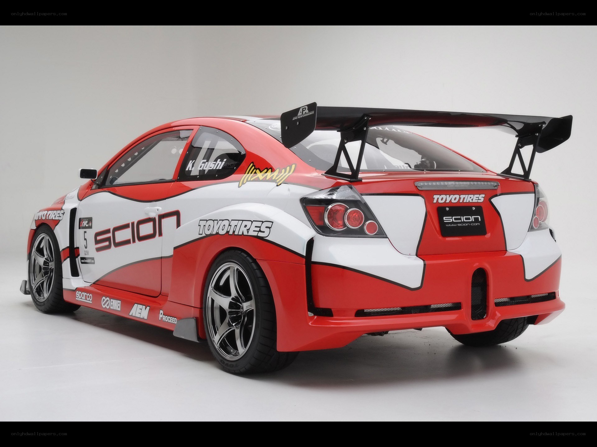red and white race car