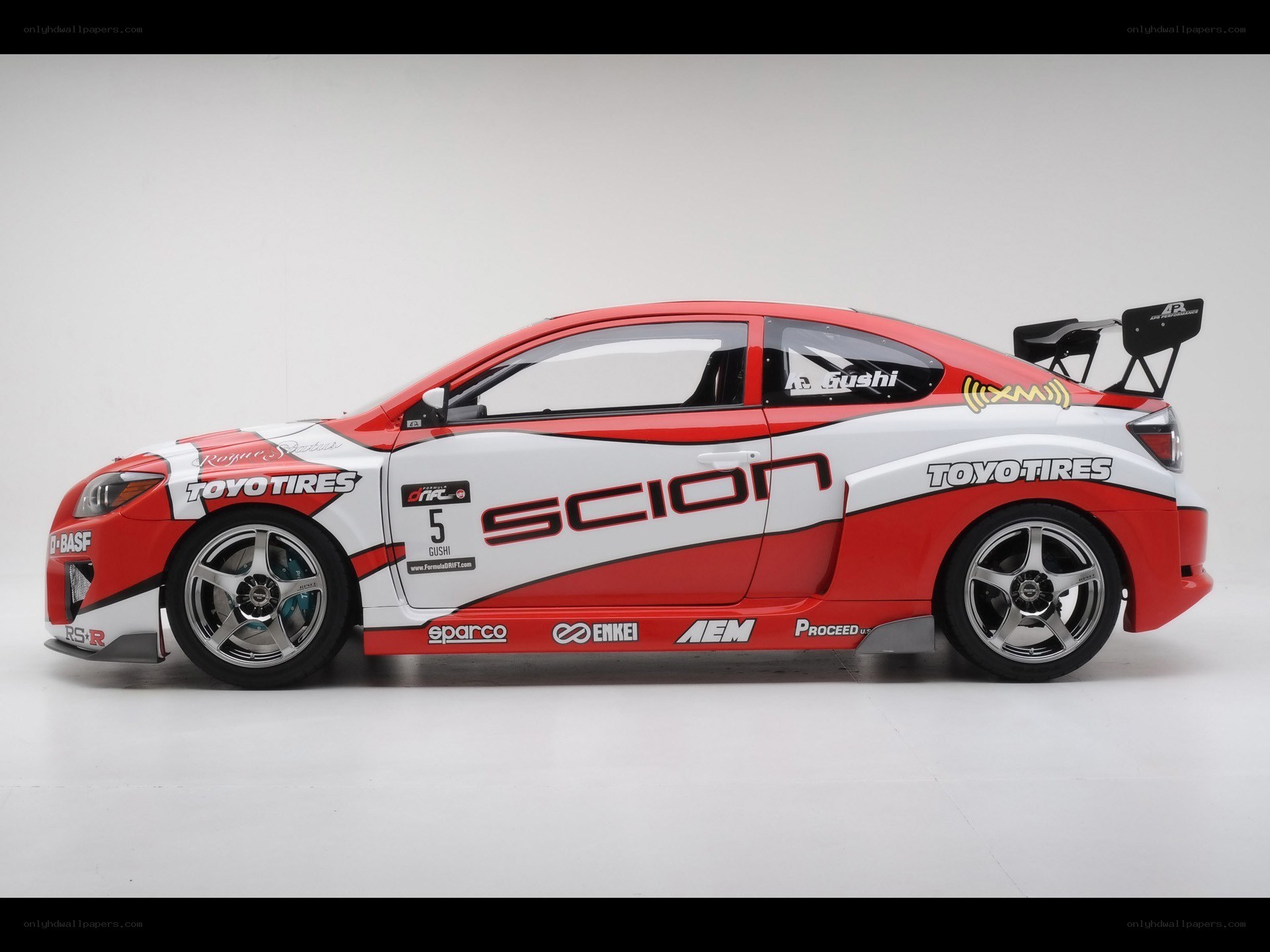 red and white race car