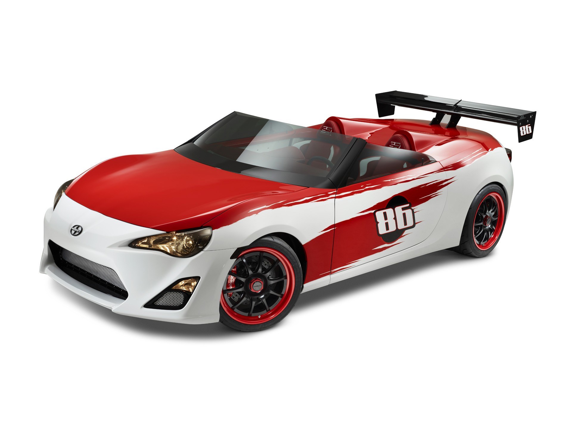 red and white race car