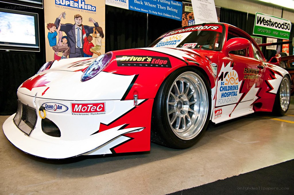 red and white race car