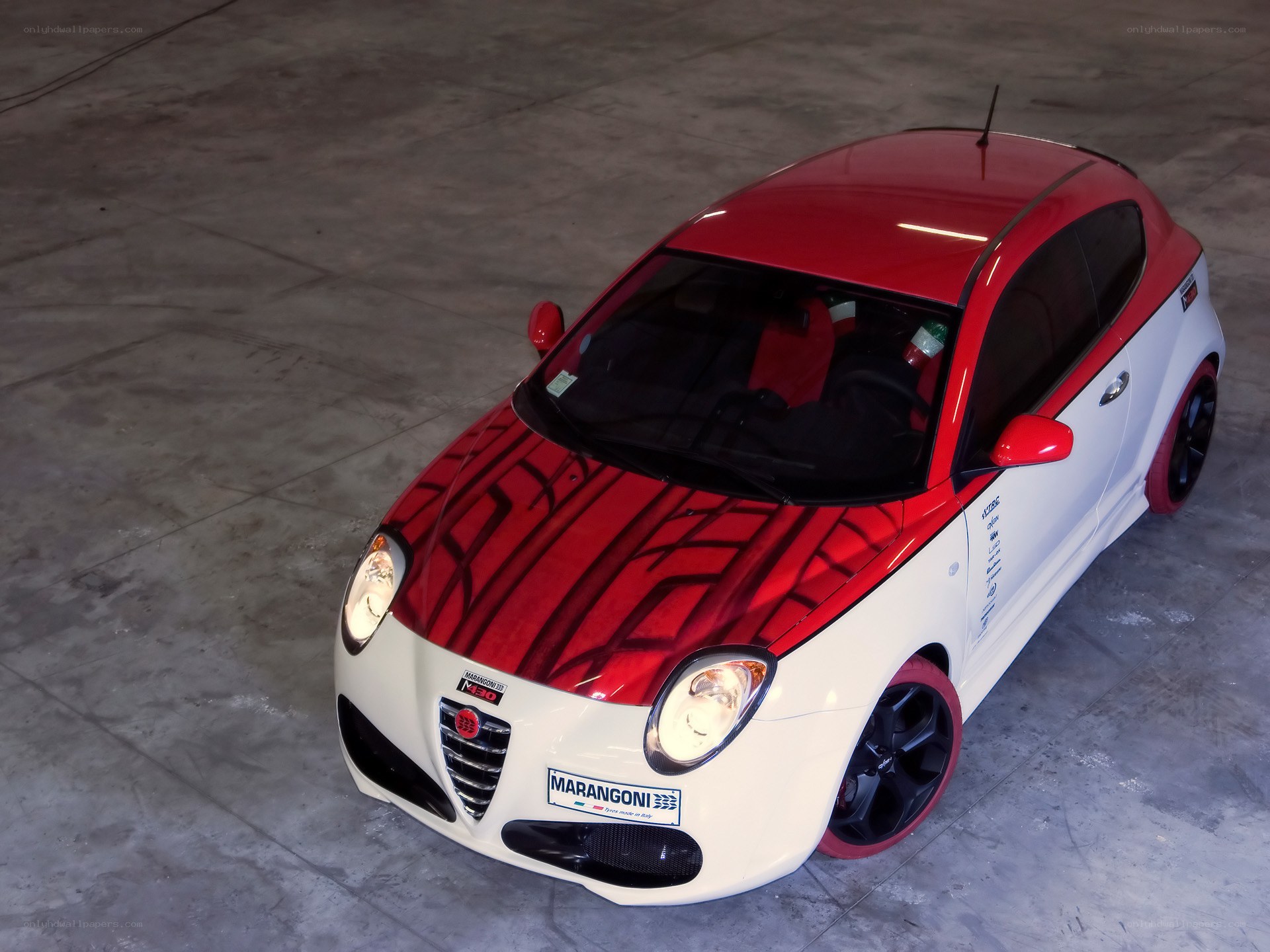 red and white race car