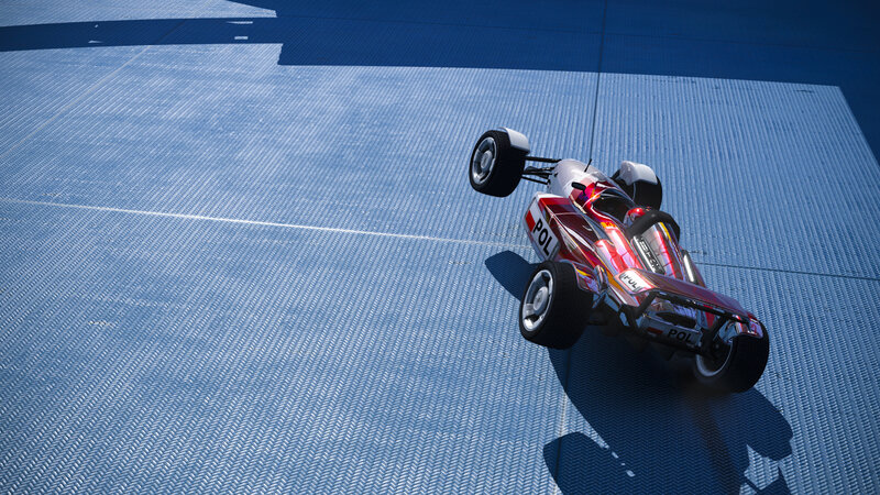 Red and White Race Car — Blue