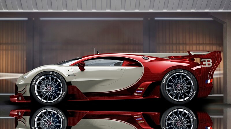 Red and White Race Car — Dramatic, Digital Art