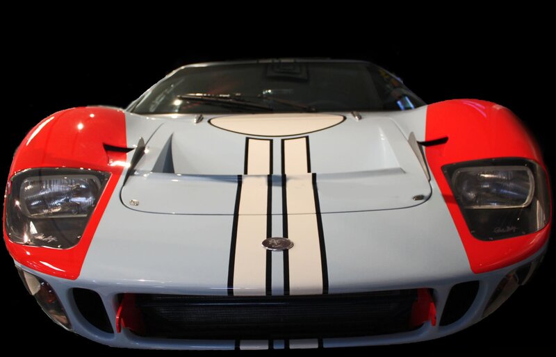 Red and White Race Car — Dramatic, Photograph, Headlights
