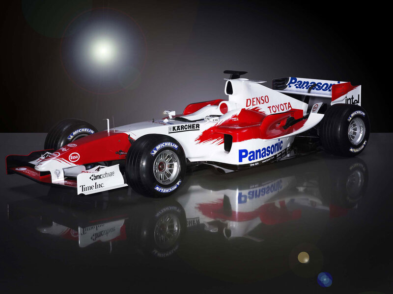 Red and White Race Car — Dramatic, Photograph, Sponsors