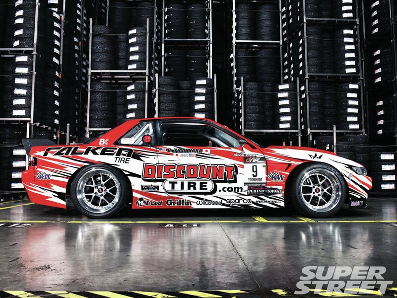 Red and White Race Car — Dramatic, Photograph, Tires