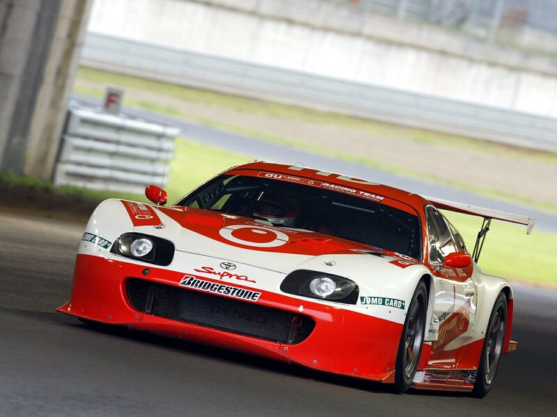 Red and White Race Car — Dynamic, Photograph, Race Track