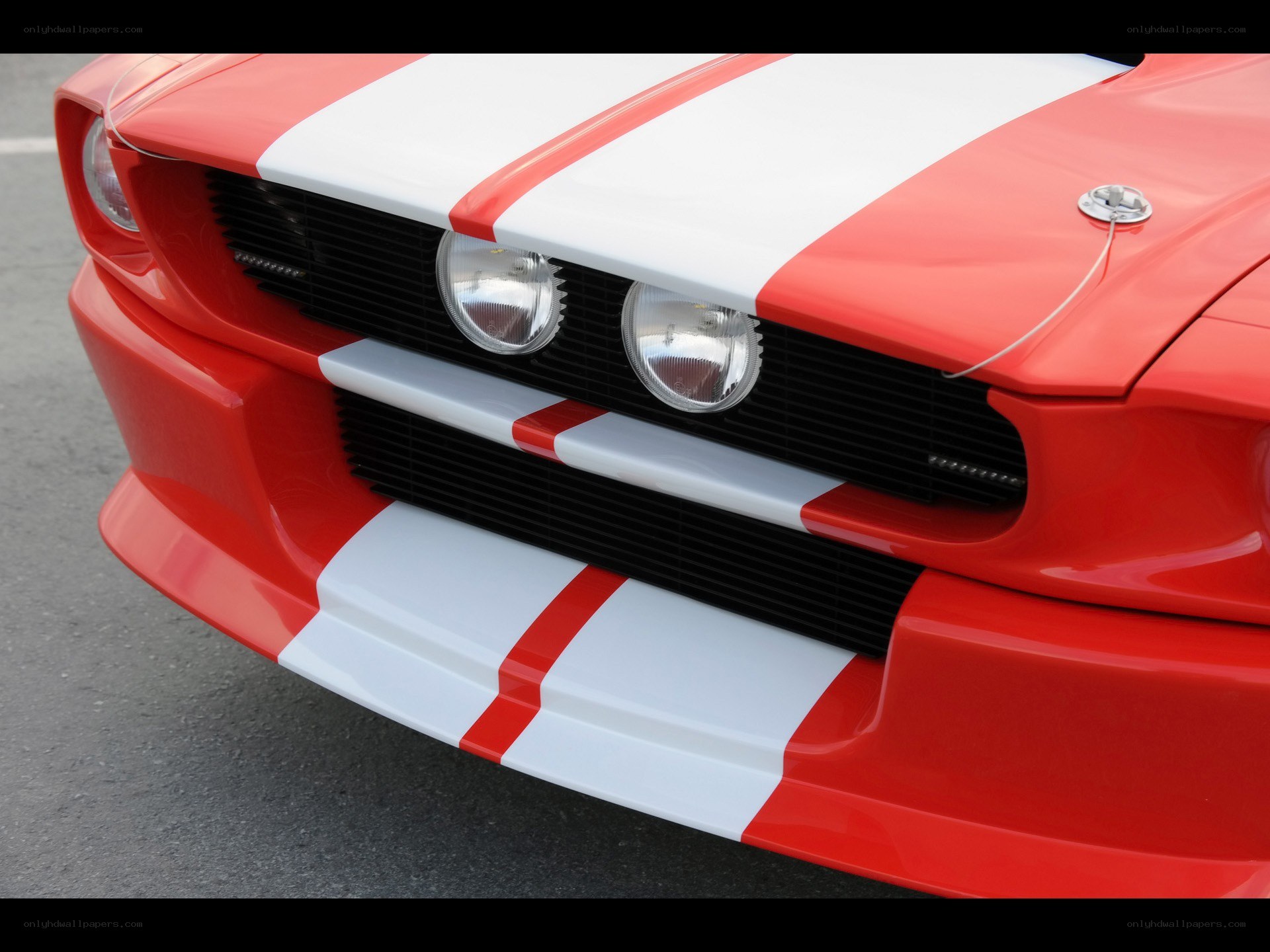 red and white race car front