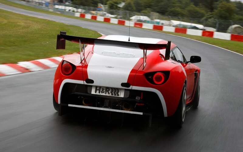 red and white race car on track