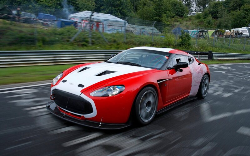 red and white race car on track