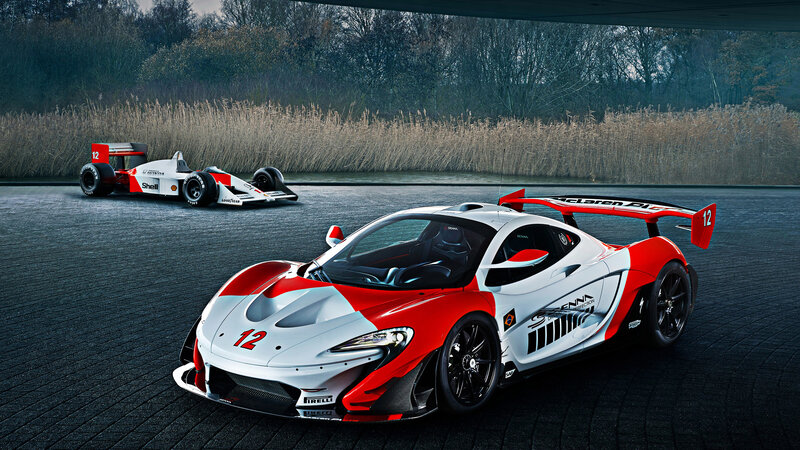 Red and White Race Cars — Dramatic