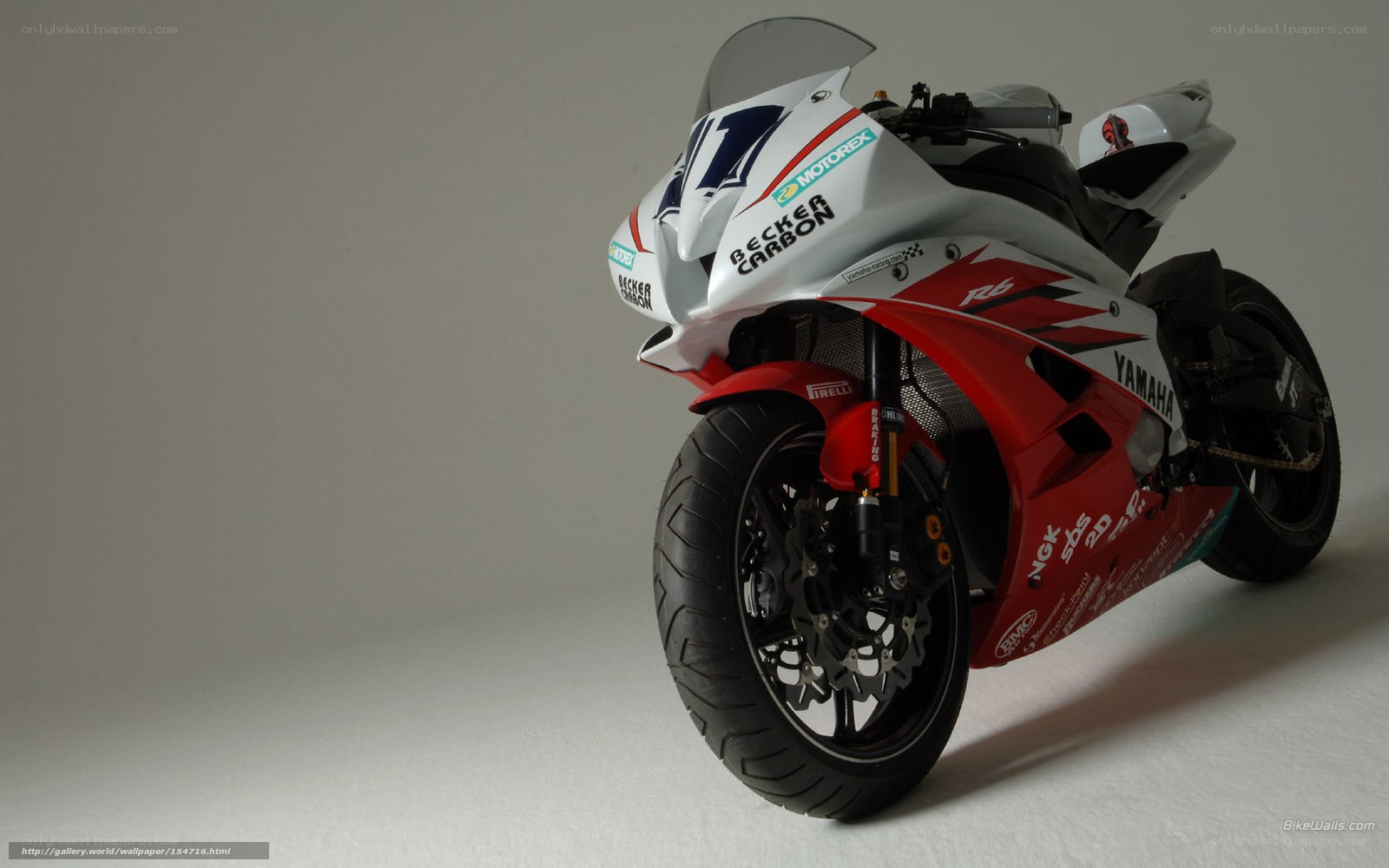 red and white racing motorcycle