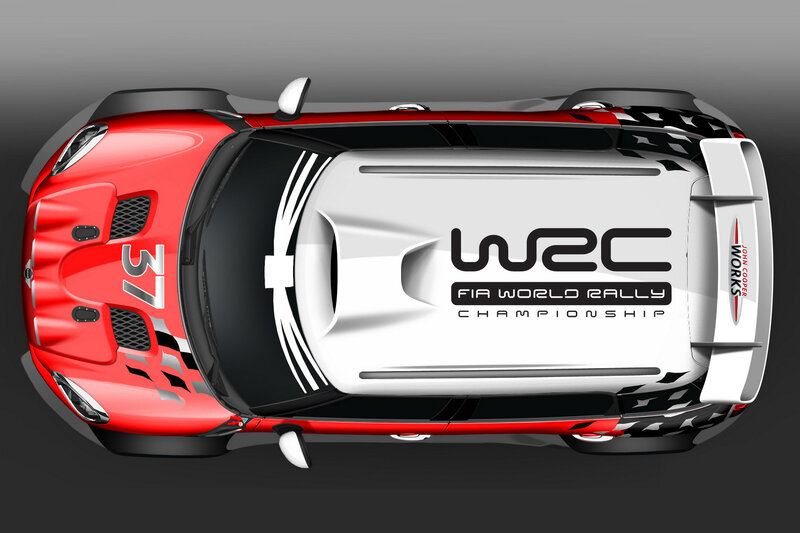 Red and White Rally Car