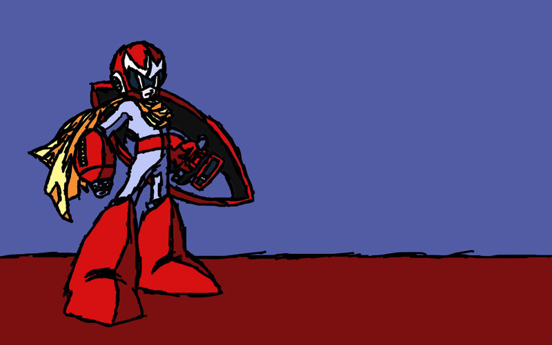 Red and White Robot Character