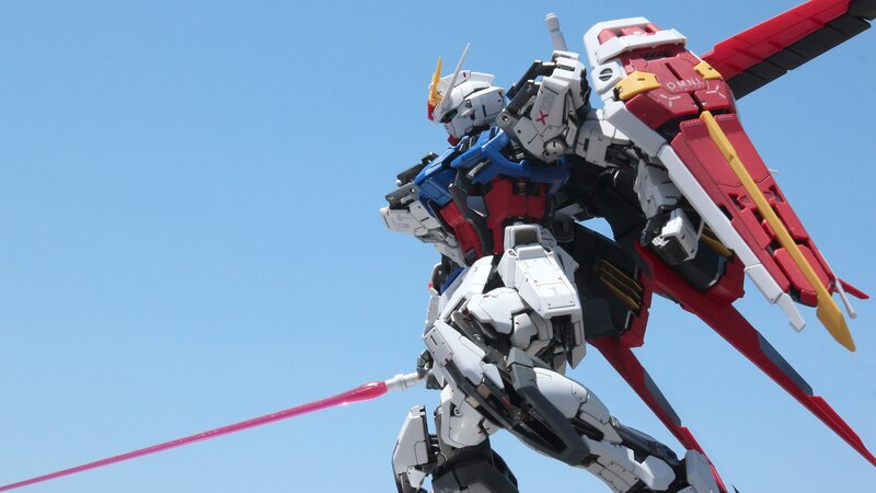Red and White Robot — Dramatic, Afternoon, Photograph