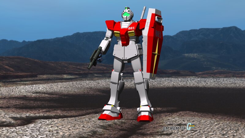 Red and White Robot — Dramatic, Afternoon