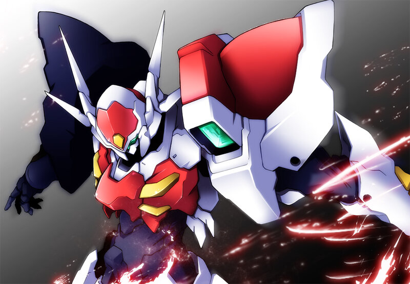 Red and White Robot — Dramatic, Anime, Mecha