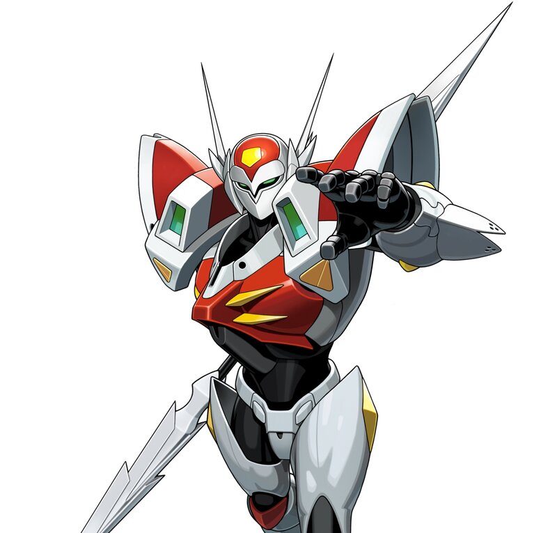 Red and White Robot — Dramatic, Anime, Sword