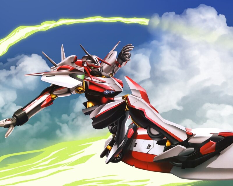 Red and White Robot — Dynamic, Afternoon
