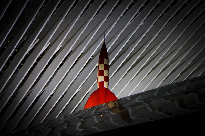 Red and White Rocket — Dramatic