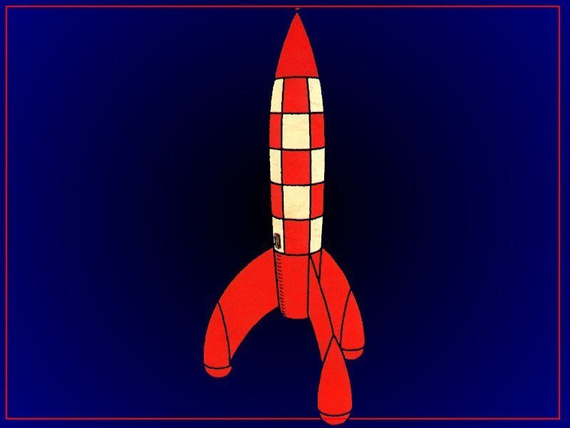 Red and white rocket