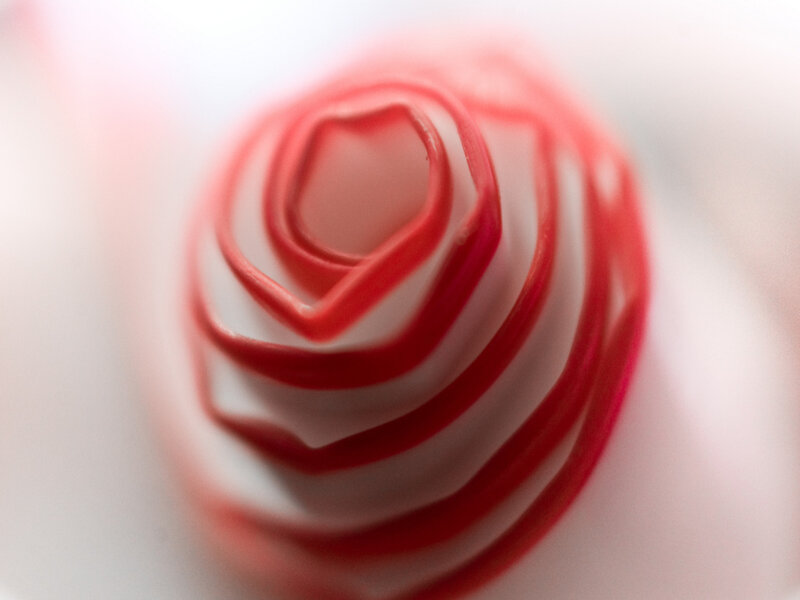 Red and white rose swirl
