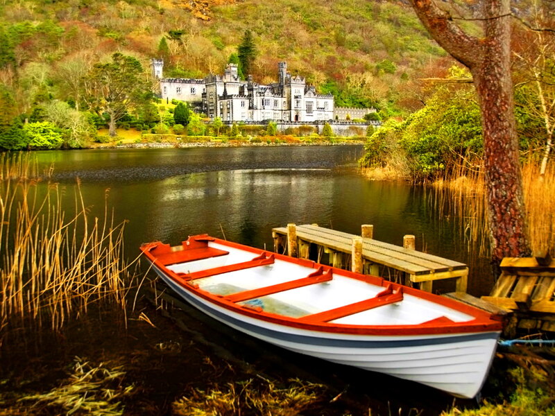 Red and White Rowboat