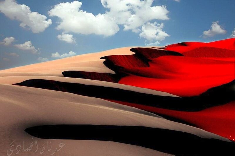 Red and white sand dunes