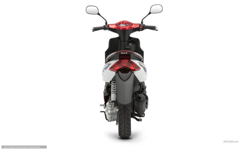 Red and White Scooter — Neutral, Photograph, Mirror, Taillight