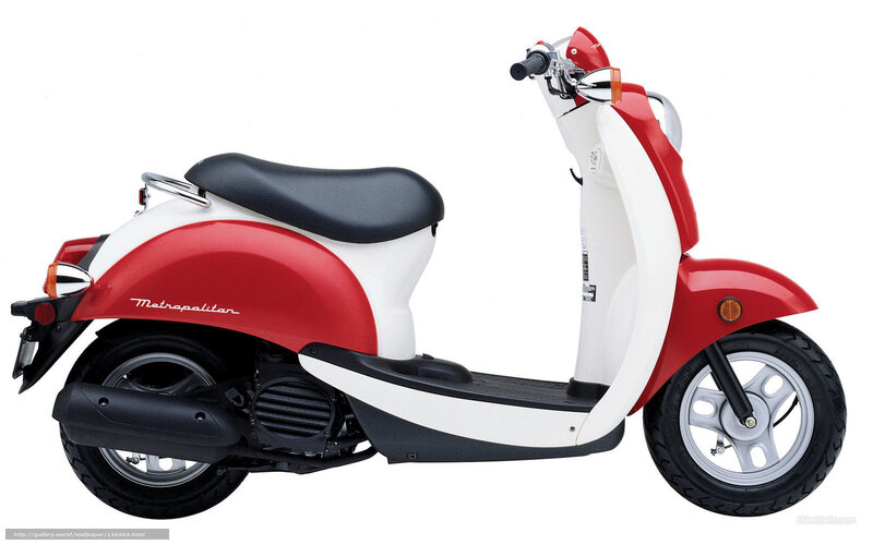 Red and White Scooter — Neutral