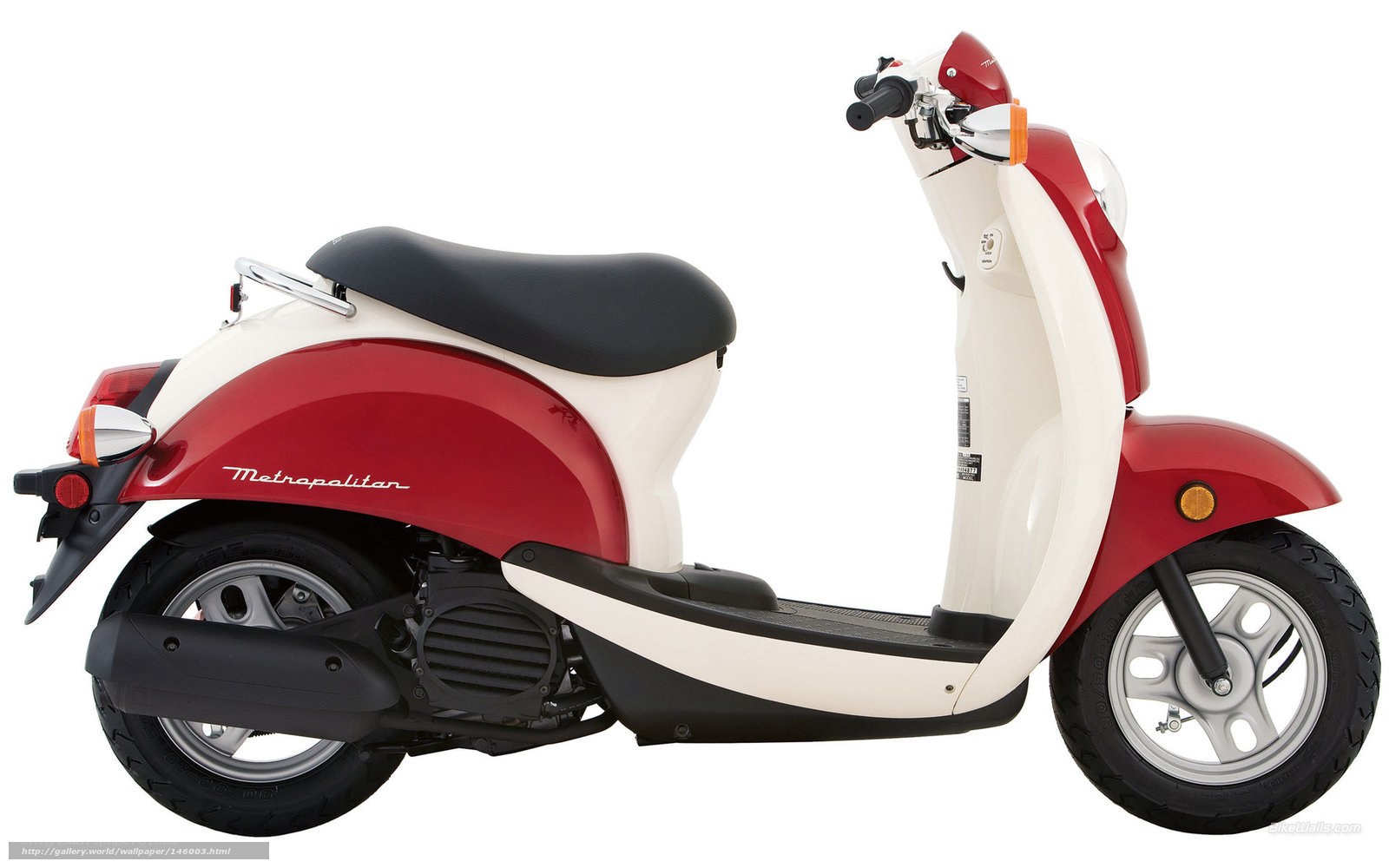 Red and white scooter