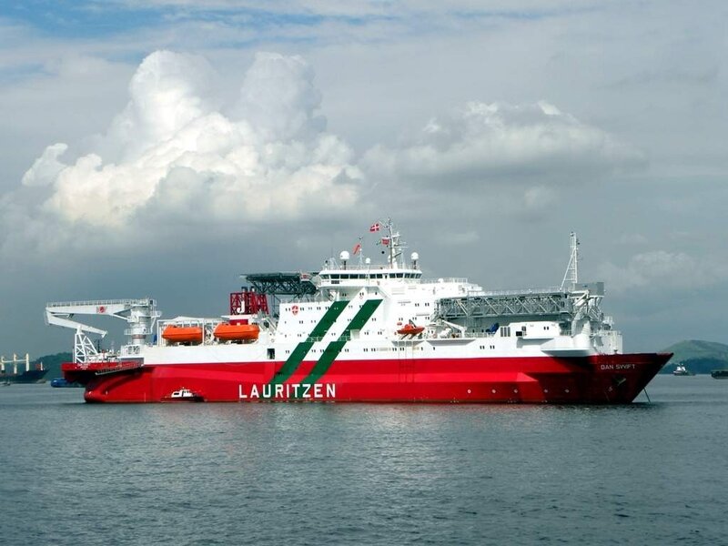 Red and White Ship — Dramatic