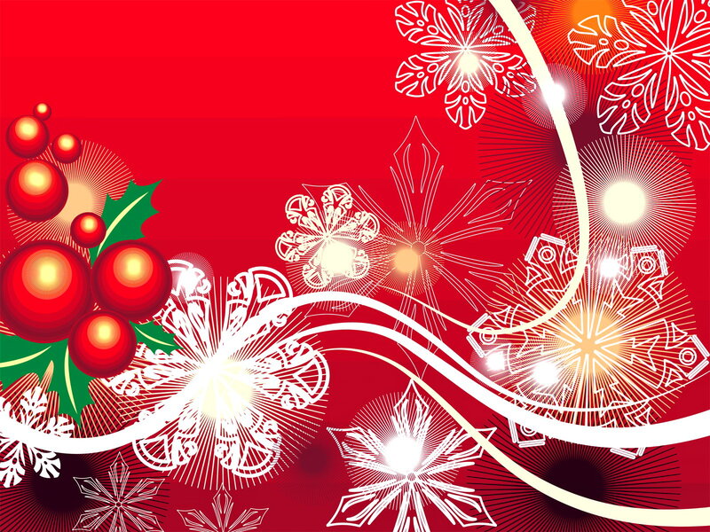 Red and White Snowflakes — Festive