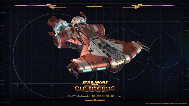 Red and White Spaceship — Dramatic, Night, 3d Render