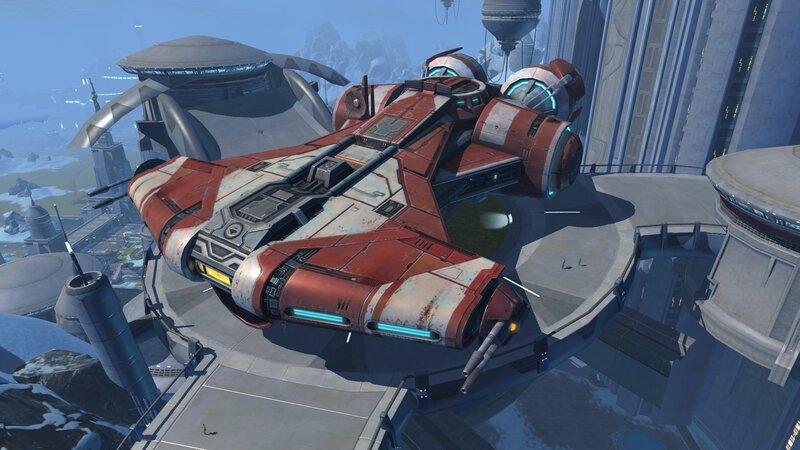 Red and White Spaceship