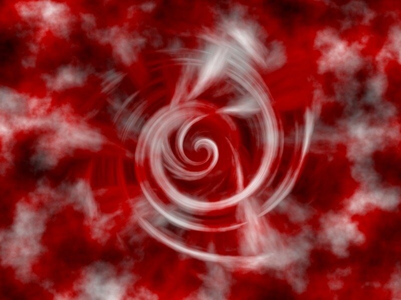 red and white spiral motion