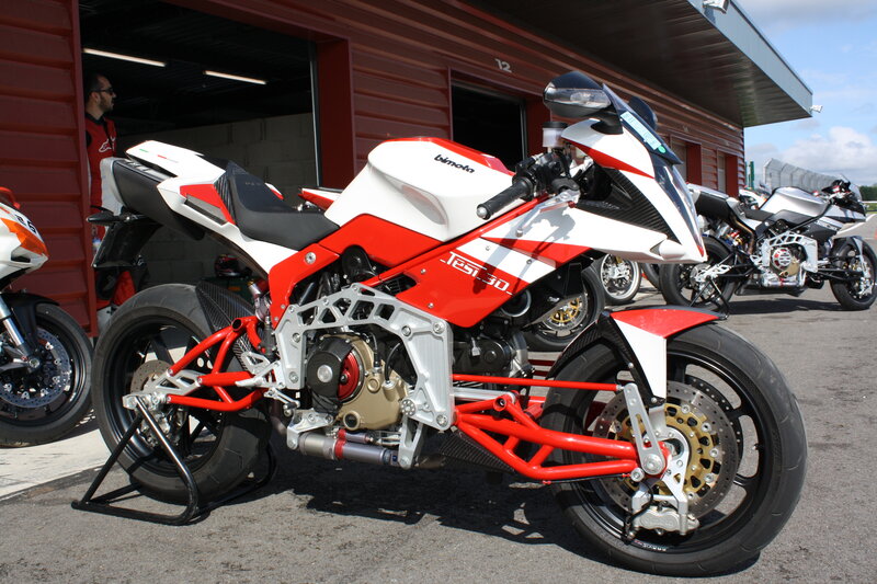 Red and white sport motorcycle
