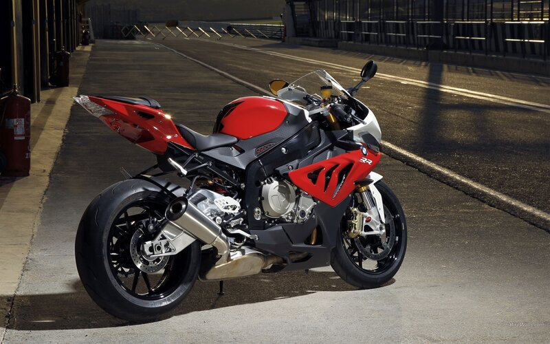 Red and white sport motorcycle