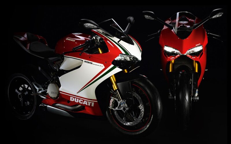Red and White Sport Motorcycles