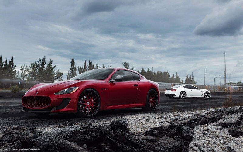 Red and White Sports Cars — Dramatic