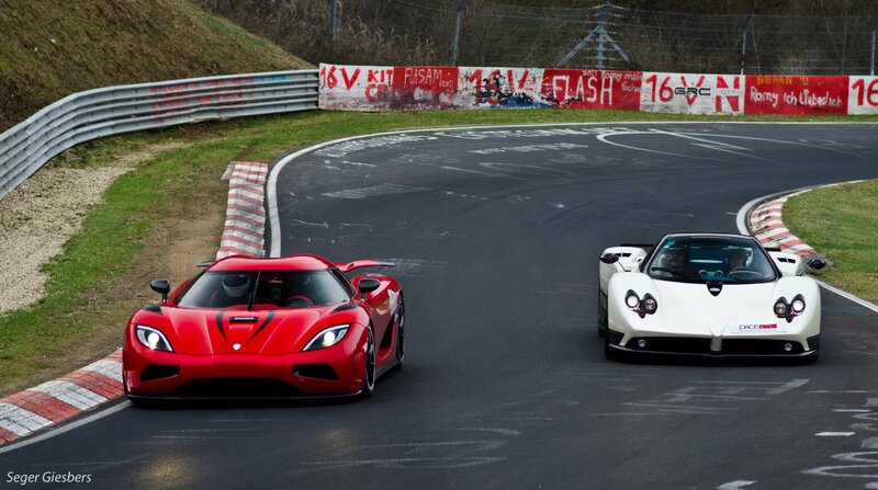 Red and White Sports Cars — Dynamic, Photograph