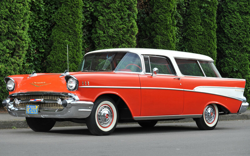 Red and White Station Wagon — Calm