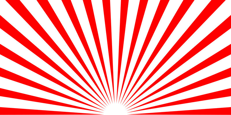 red and white sunburst pattern