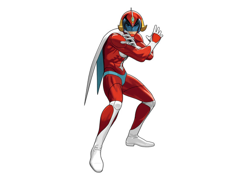 Red and White Superhero