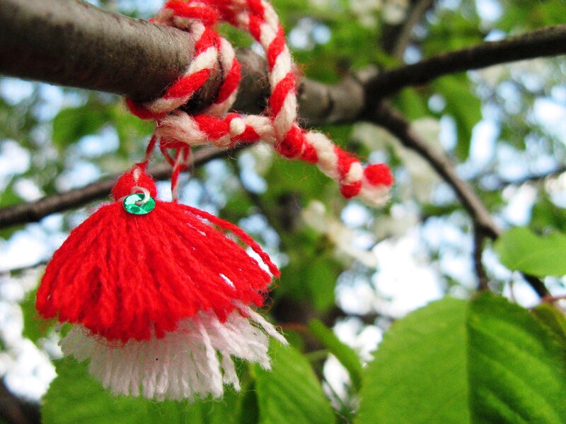 Red and White Tassel
