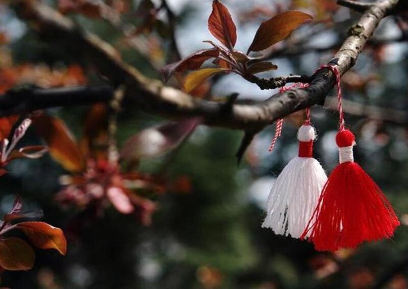 Red and White Tassels