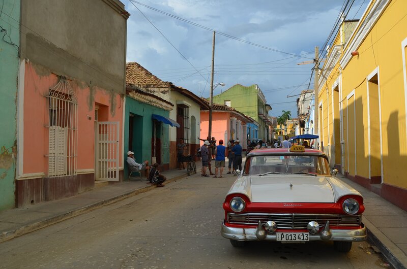 Red and White Taxi