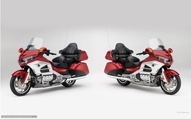 Red and white touring motorcycle